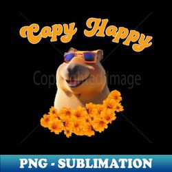 Lispe Capybara Capy Happy - PNG Transparent Sublimation Design - Fashionable and Fearless