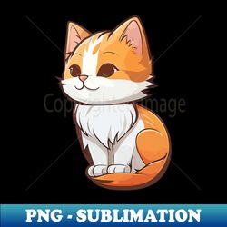 Cute Kawaii Cat  Orange Cat Design - Retro PNG Sublimation Digital Download - Defying the Norms