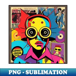 Music Genius Surrealism - Vintage Sublimation PNG Download - Vibrant and Eye-Catching Typography
