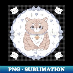 Cute Fat cat - Instant Sublimation Digital Download - Enhance Your Apparel with Stunning Detail