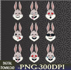 happy easter day face emotions png digital download