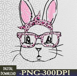 cute bunny face leopard glasses headband happy easter day png digital download