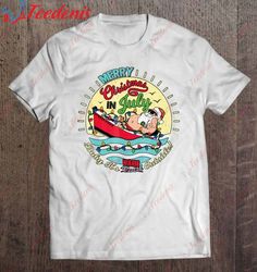 christmas in july santa hat sunglasses baby its cold outside shirt, cotton womens christmas shirts  wear love, share bea