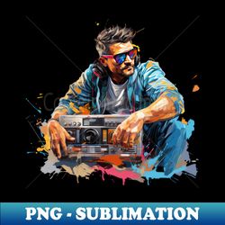 man with a boombox - png transparent sublimation design - perfect for sublimation art