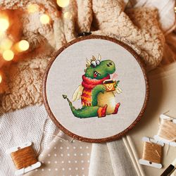 dragon cross stitch pattern winter cross stitch pattern christmas cross stitch pattern cute cross stitch pattern pdf