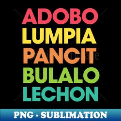 pinoy food - sublimation-ready png file - stunning sublimation graphics