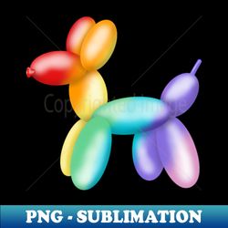 rainbow balloon dog - premium png sublimation file - perfect for sublimation art