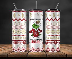 san francisco 49ers christmas tumbler png, nfl merry christmas png, nfl, nfl football png 97