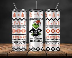 cincinnati bengals christmas tumbler png, nfl merry christmas png, nfl, nfl football png 99