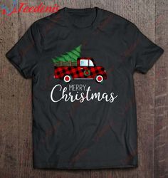 Christmas Plaid Truck Tree Merry Christmas Gift T-Shirt, Mens Funny Christmas Sweaters  Wear Love, Share Beauty