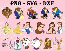 beauty and the beast characters svg, bundles beauty and the beast svg, png,dxf,...