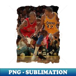 Michael Jordan vs Magic Johnson Vintage - Aesthetic Sublimation Digital File - Perfect for Sublimation Mastery