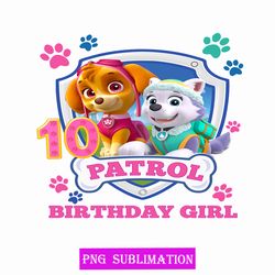 patrol birthday girl 10 png