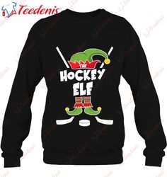 Hockey Elf Funny Hockey Xmas Elve Costume Gift T-Shirt, Men Christmas Shirts Family  Wear Love, Share Beauty
