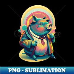 pot-bellied pig - png transparent sublimation file - vibrant and eye-catching typography