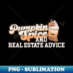 real estate halloween pumpkin spice and real estate advice - vintage sublimation png download - capture imagination with every detail