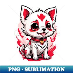 kawaii cute puppy - digital sublimation download file - fashionable and fearless