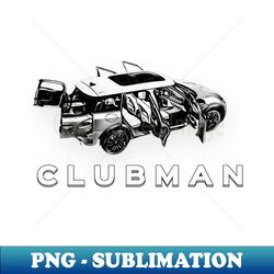 mini clubman - png transparent digital download file for sublimation - capture imagination with every detail