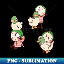 my sarah and duck assorted pack 1  cute childrens cartoon - trendy sublimation digital download - transform your sublimation creations