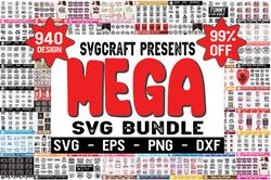 mega svg bundle 940 design