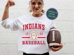 cleveland indians baseball crewneck sweatshirt , vintage baseball cleveland indians sports tee, graphic baseball tee