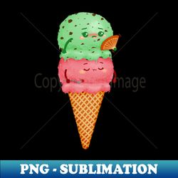 Hot Ice Cream Cone Cute Illustration - Modern Sublimation PNG File - Unleash Your Inner Rebellion