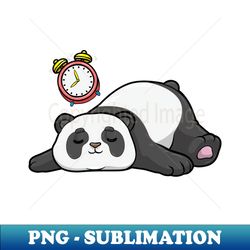 panda at sleeping with alarm clock - stylish sublimation digital download - instantly transform your sublimation projects