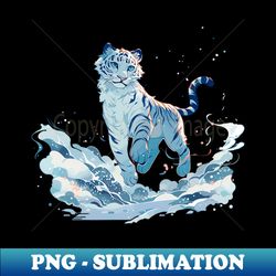 snow leopard in winter wonderland - vintage sublimation png download - unlock vibrant sublimation designs