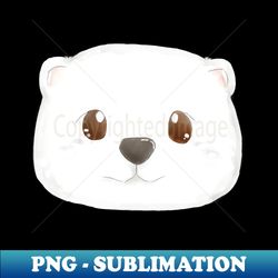 white bear head - high-quality png sublimation download - enhance your apparel with stunning detail