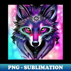 galaxy wolf - aesthetic sublimation digital file - perfect for creative projects