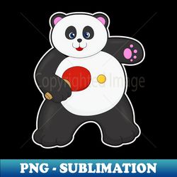 panda at table tennis with table tennis racket - exclusive png sublimation download - unleash your inner rebellion