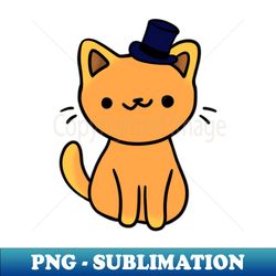 cat with a hat - premium png sublimation file - capture imagination with every detail