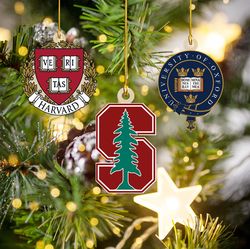 personalized college ornaments, graduation ornaments, college logo ornament