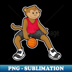 monkey as basketball player with basketball - high-resolution png sublimation file - perfect for creative projects