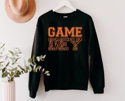 vintage cincinnati football game day pattern black sweatshirt , cincinnati football team unisex sweater, american footba