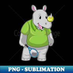 rhino at tennis with tennis ball - png sublimation digital download - unlock vibrant sublimation designs