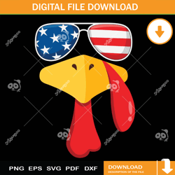 turkey face american flag svg png