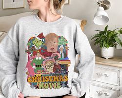 vintage christmas movie shirt, christmas movie characters shirt