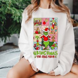 vintage grinchmas eras tour shirt, the eras tour christmas shirt