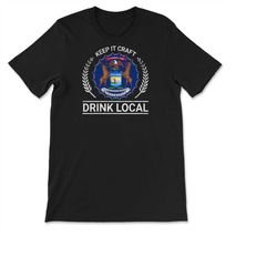 drink local michigan vintage craft beer bottle cap brewing t-shirt, sweatshirt & hoodie