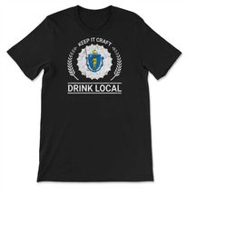 drink local massachusetts vintage craft beer bottle cap brewing t-shirt, sweatshirt & hoodie