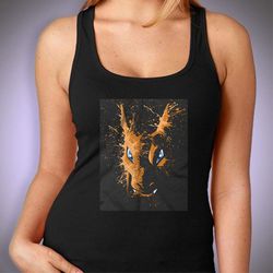 charizard pokemon gaming splatter distressed effect women&8217s tank top