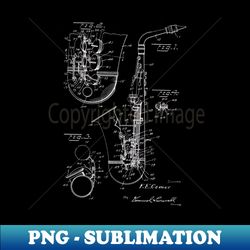 saxophone alto sax patent cool saxophonist - elegant sublimation png download - transform your sublimation creations