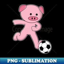 pig as soccer player with soccer ball - png sublimation digital download - instantly transform your sublimation projects