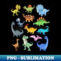 Many kawaii dinosaurs - Special Edition Sublimation PNG File - Vibrant and Eye-Catching Typography