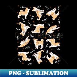Akita Inu Puppies - High-resolution Png Sublimation File - Vibrant And Eye-catching Typography