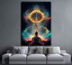 meditation canvas print wall painting , wall art canvas, canvas print, ready to hang canvas painting, canvas print, canv