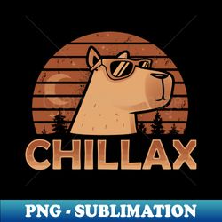 chilax capybara - relax and chill - png transparent digital download file for sublimation - defying the norms