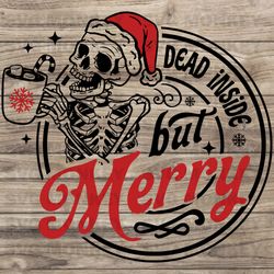 dead inside but merry skull santa claus svg digital files  cookie test svg eps dxf png