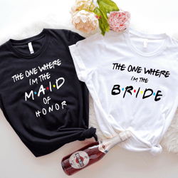 bachelorette matching tshirt, bride and bridesmaids shirt, maid of honor tee, bridal party outfit, bach favors tee iu-50